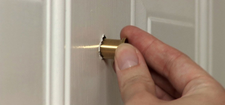 peephole door repair in Belmont